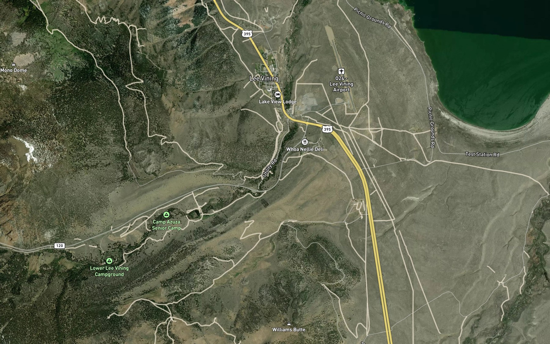 Satellite map of the Beartrack Creek