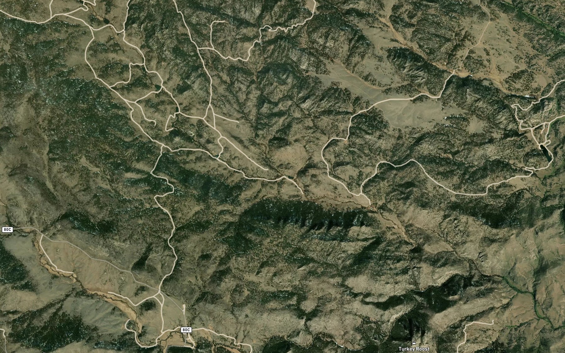Satellite map of the Willow Creek