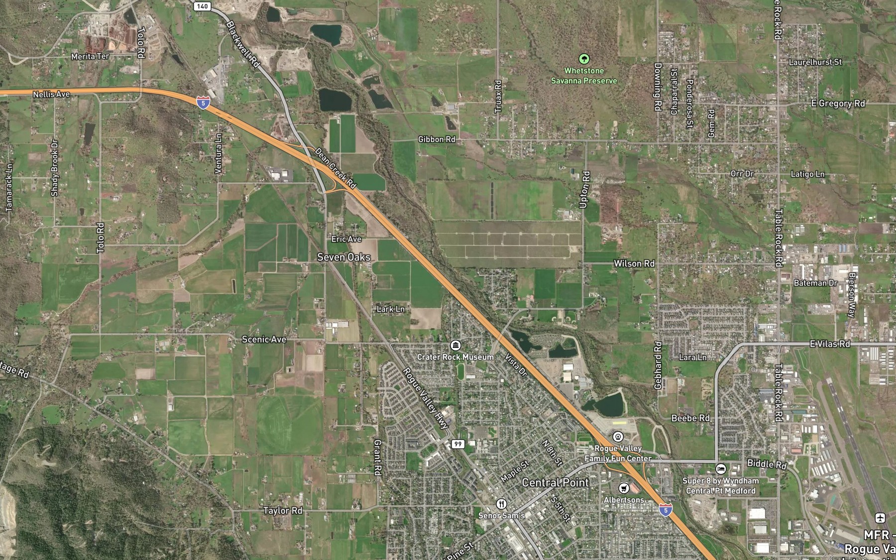 Satellite map of the Griffin Creek