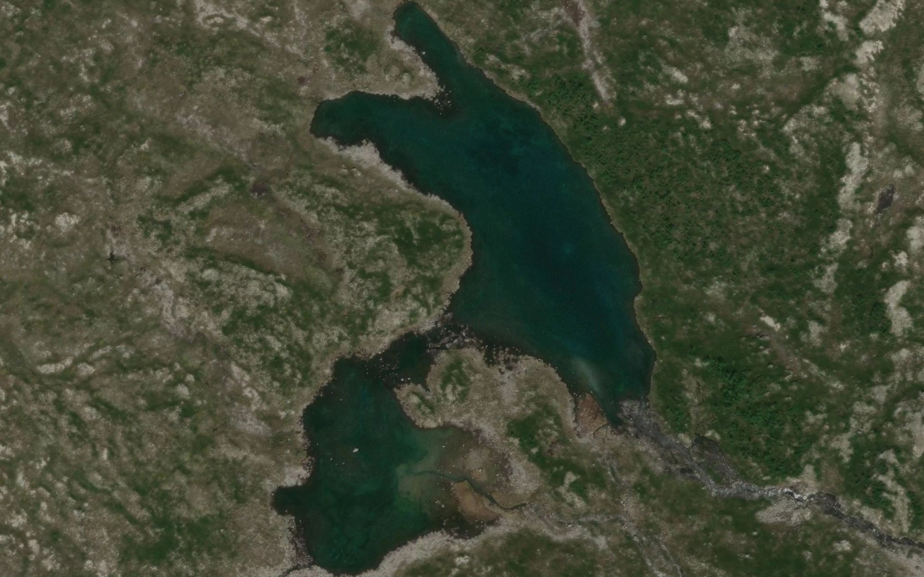 Satellite map of the Storebotnvatnet,midtra