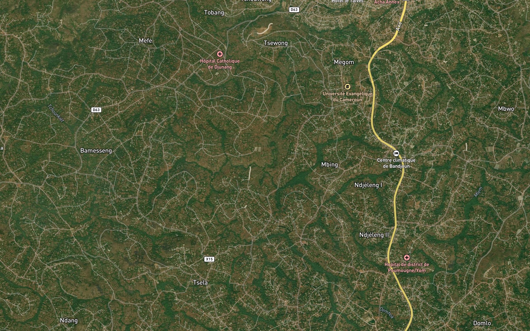 Satellite map of the Koung
