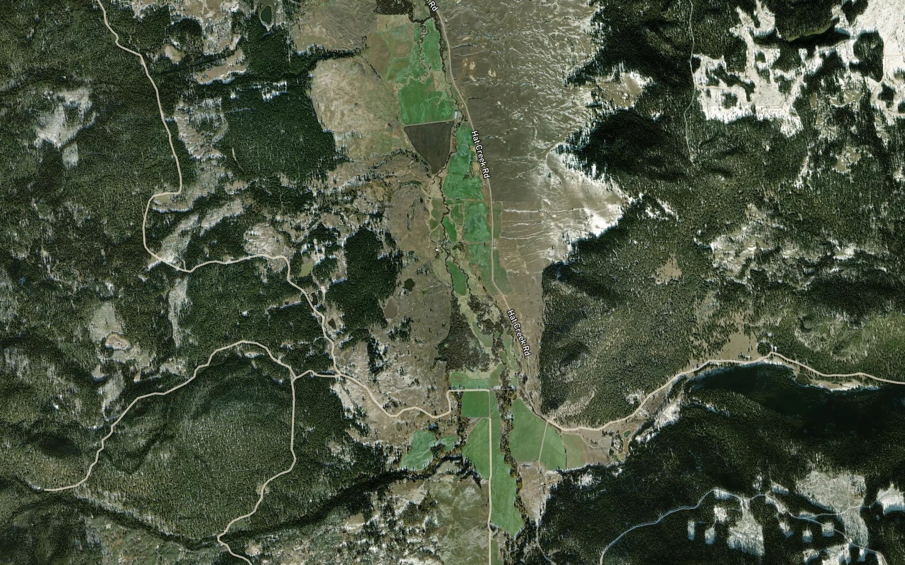 Satellite map of the Pocock Creek