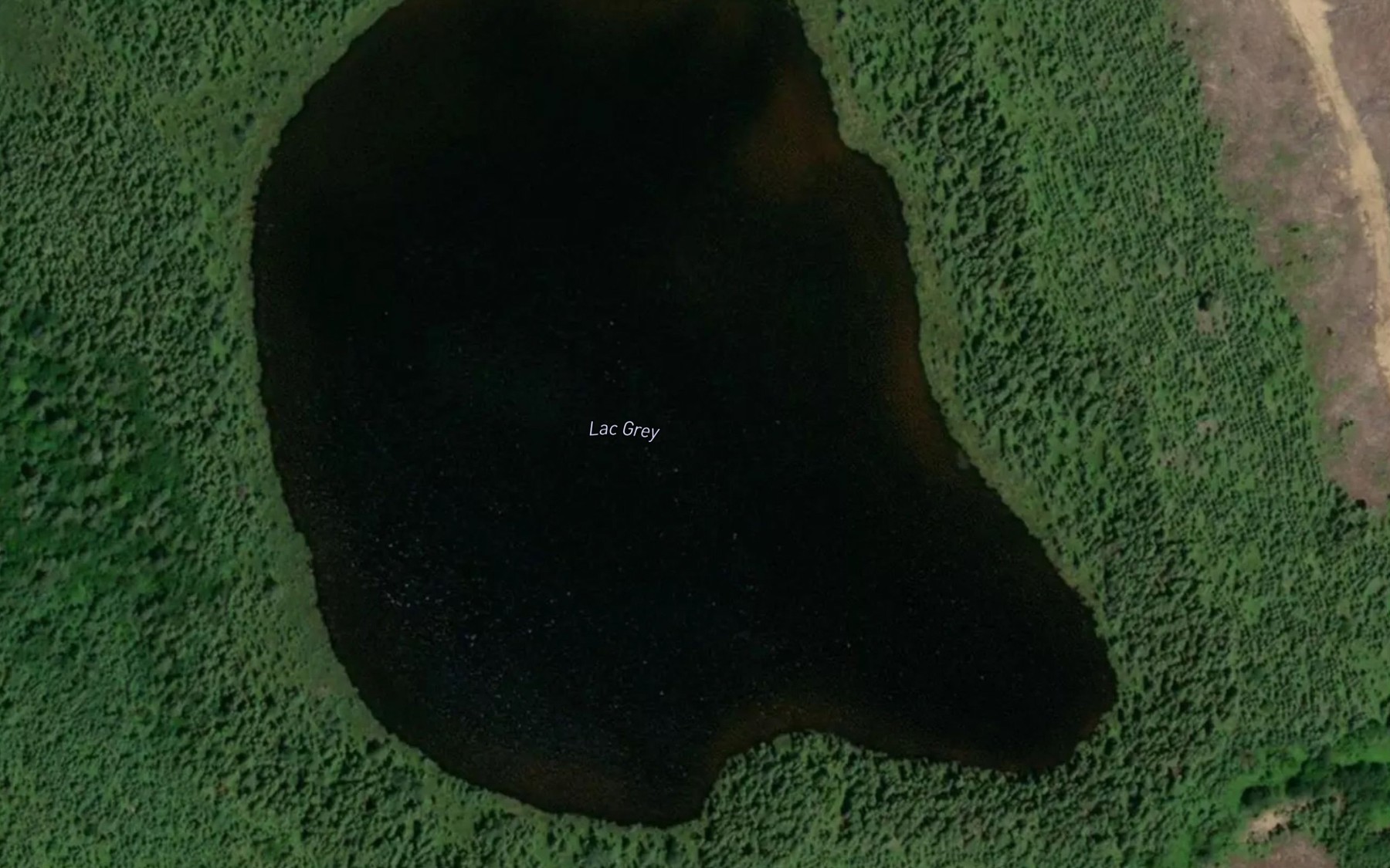 Satellite map of the Lac Grey