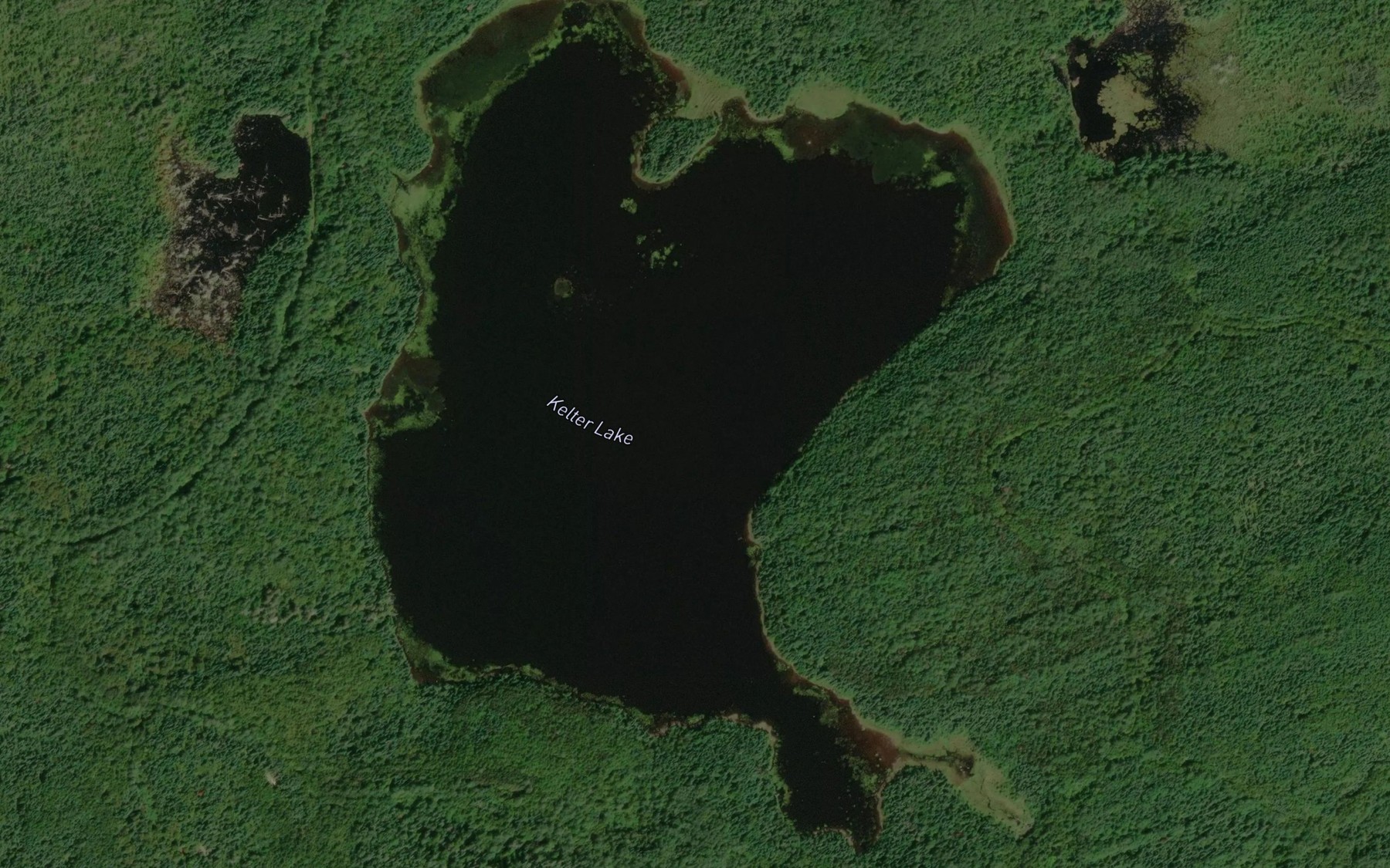 Satellite map of the Kelter Lake
