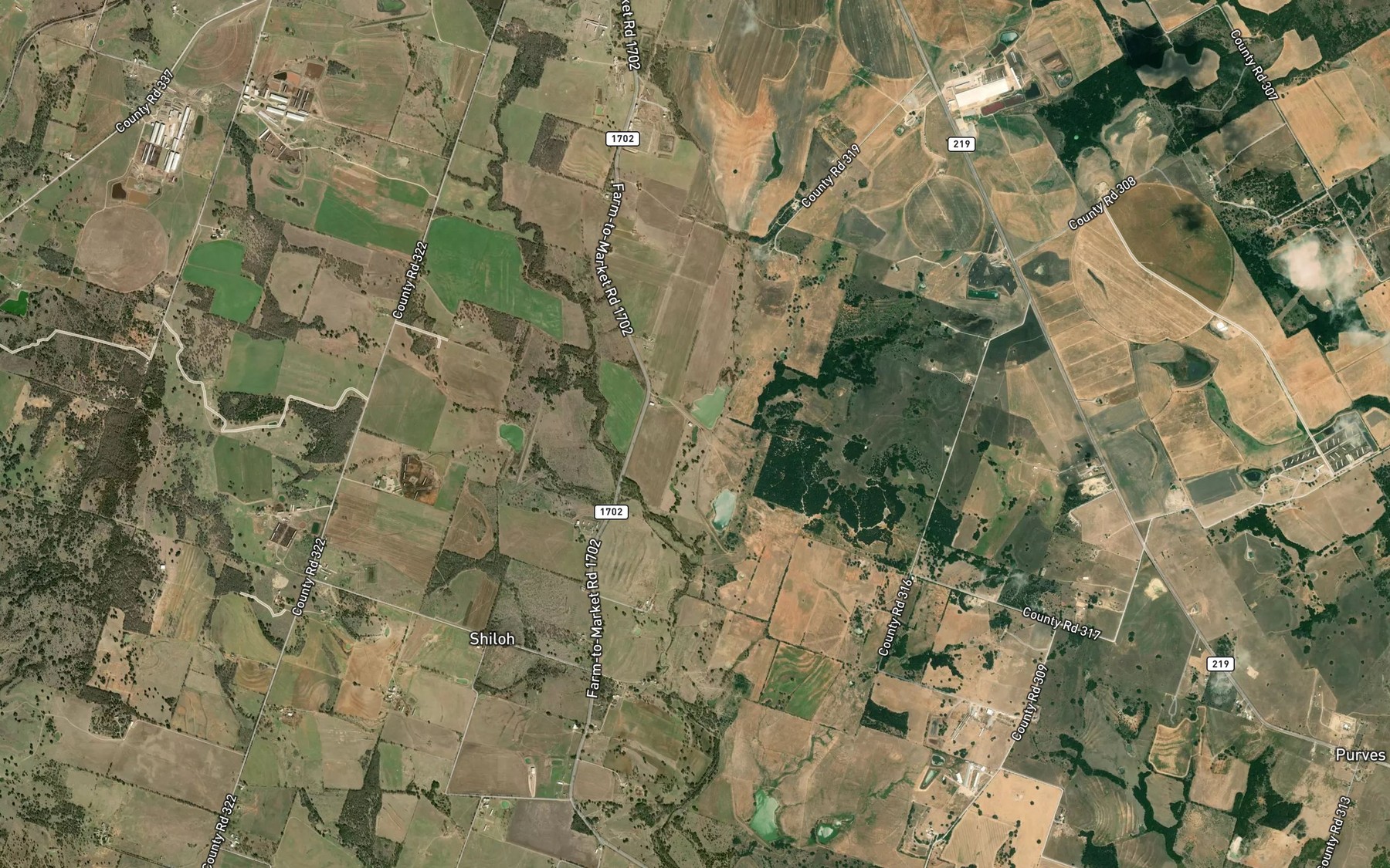 Satellite map of the Soil Conservation Service Site 16-2 Reservoir