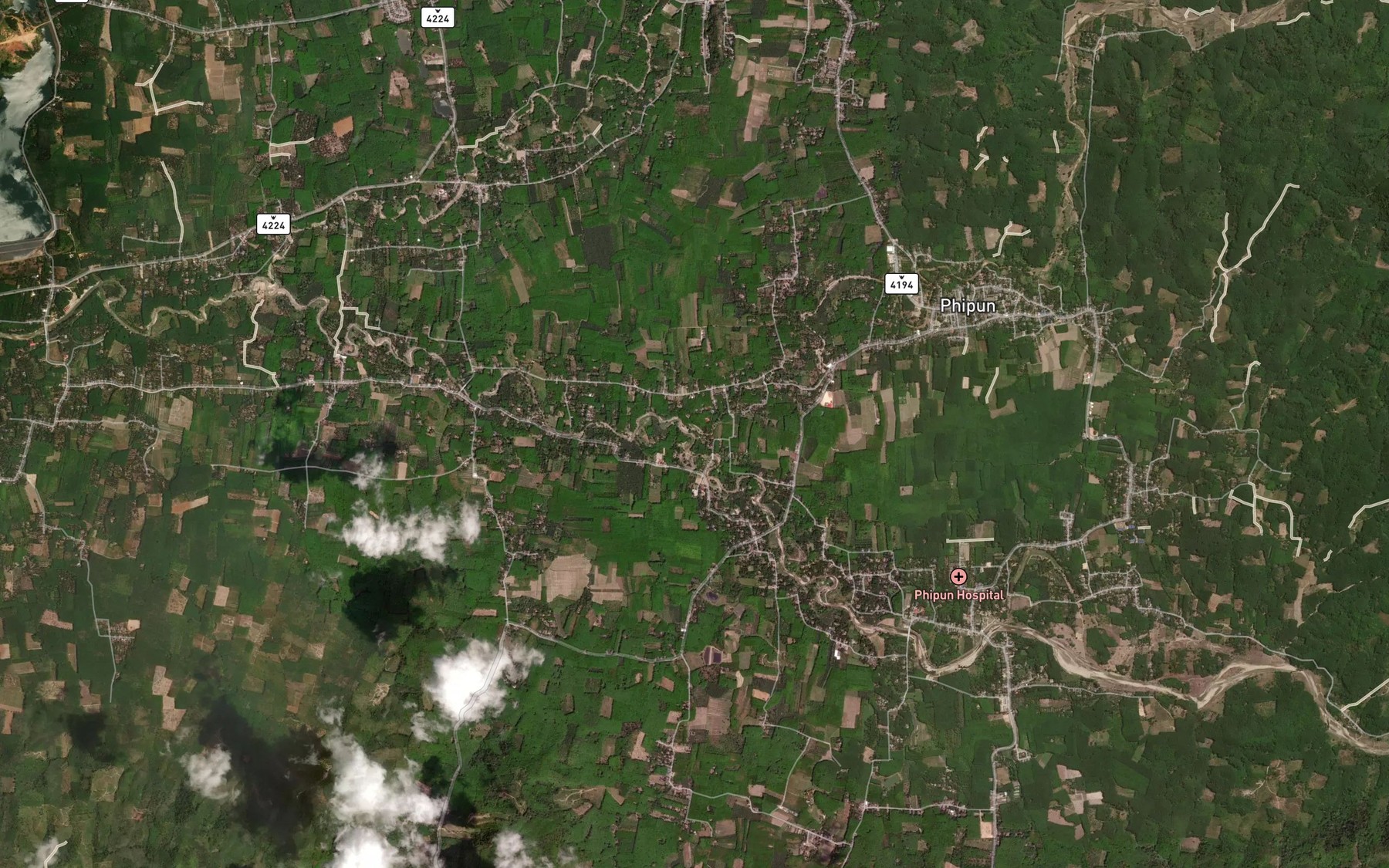 Satellite map of the Khlong Ranae