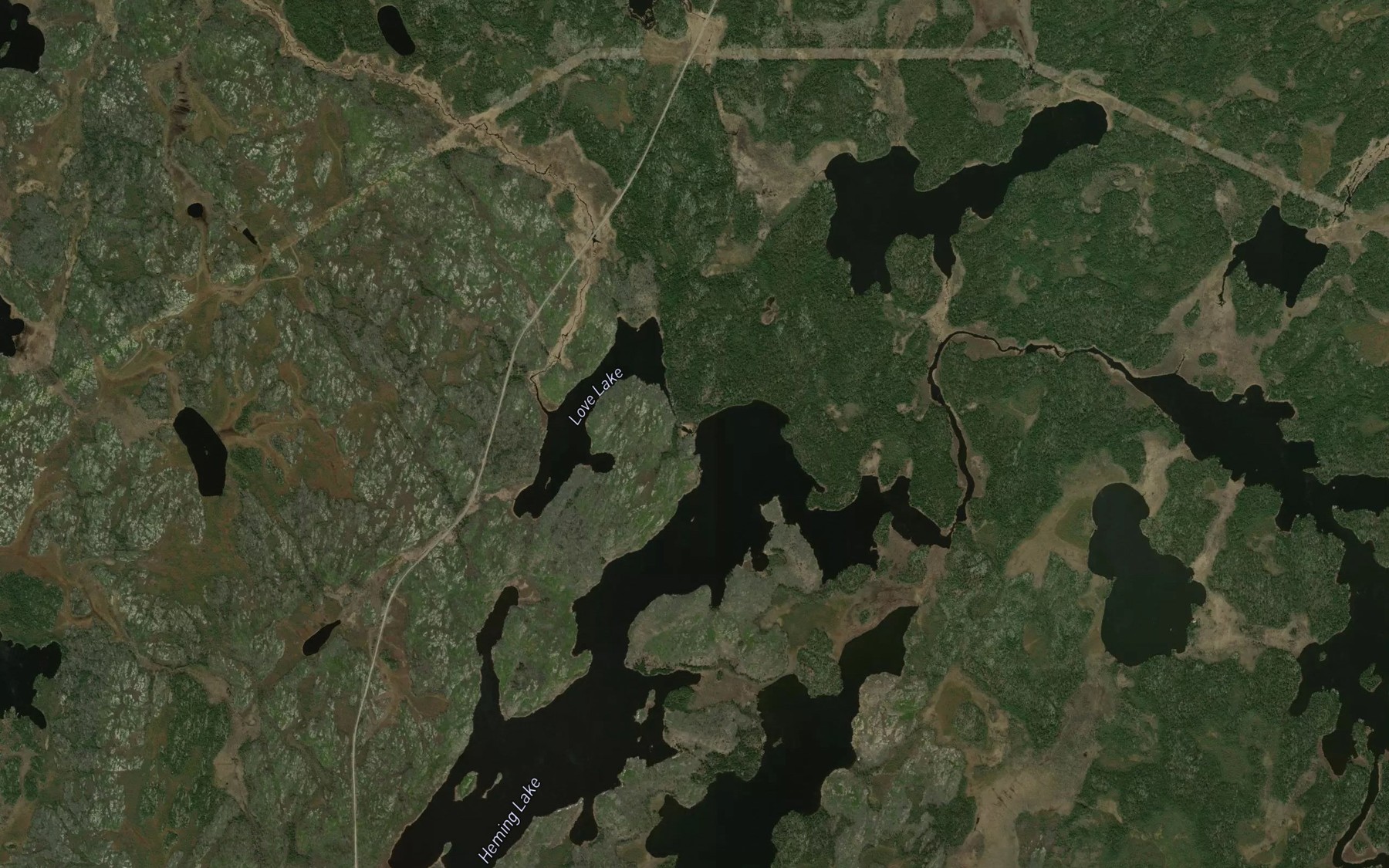 Satellite map of the Holly Creek