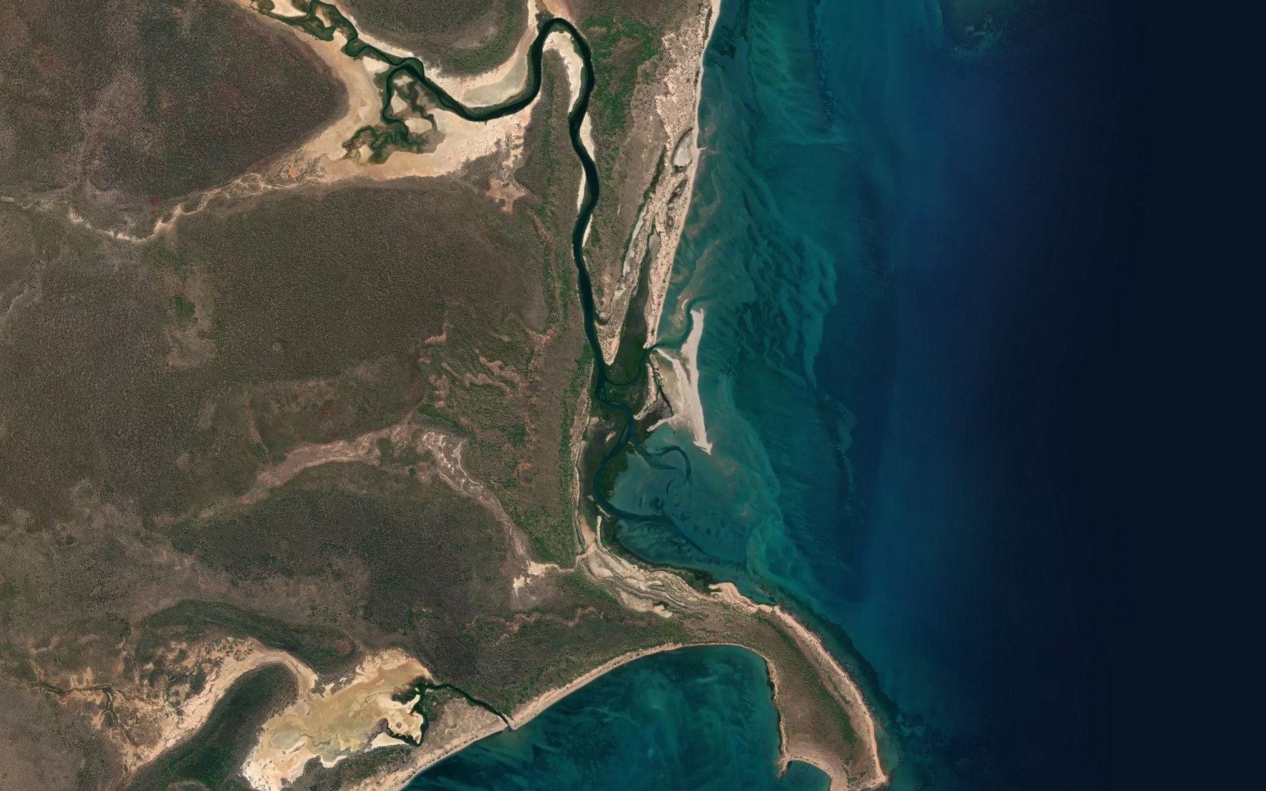 Satellite map of the Muntak Creek