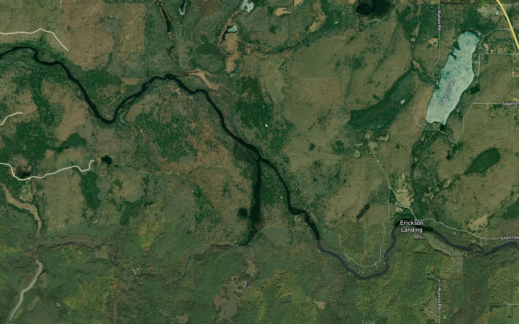 Satellite map of the Chicagon Slough