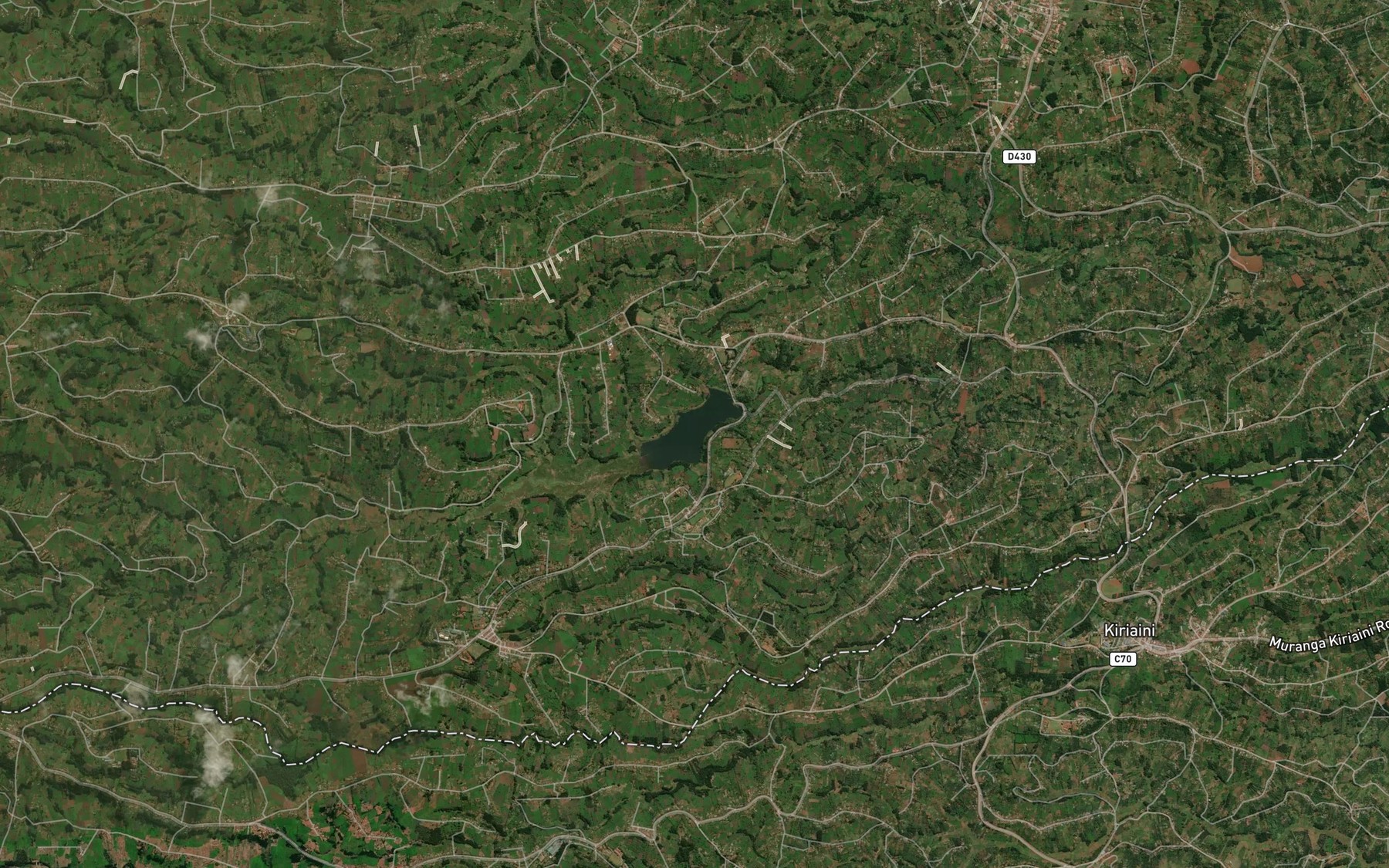 Satellite map of the Kigoini Dam