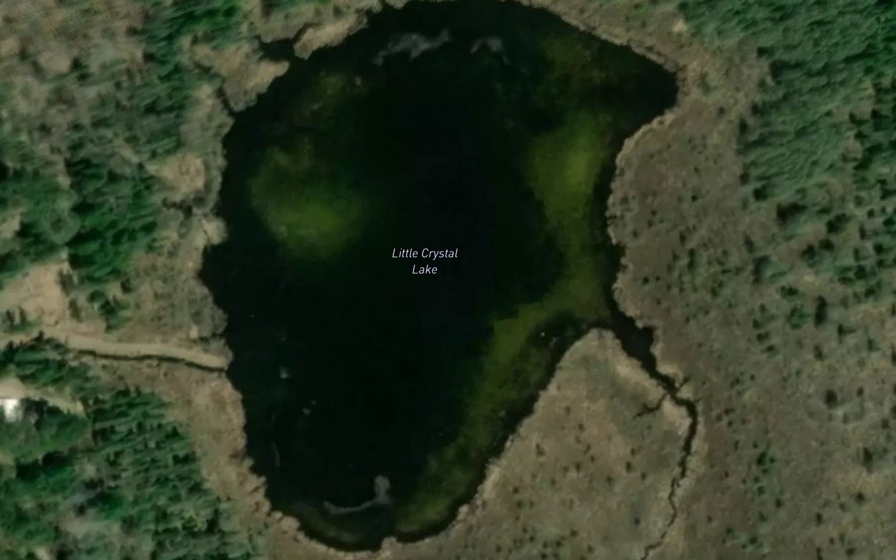 Satellite map of the Little Crystal Lake