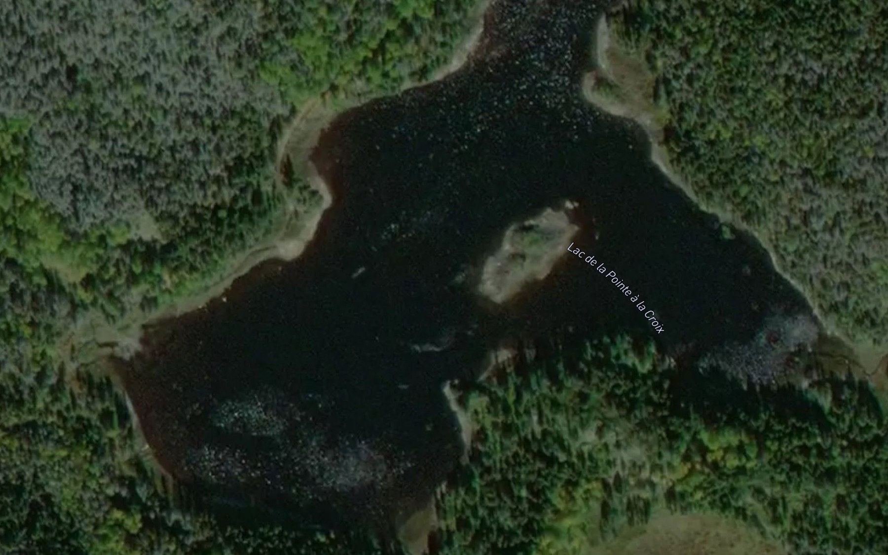 Satellite map of the Lac de la Pointe a la Croix