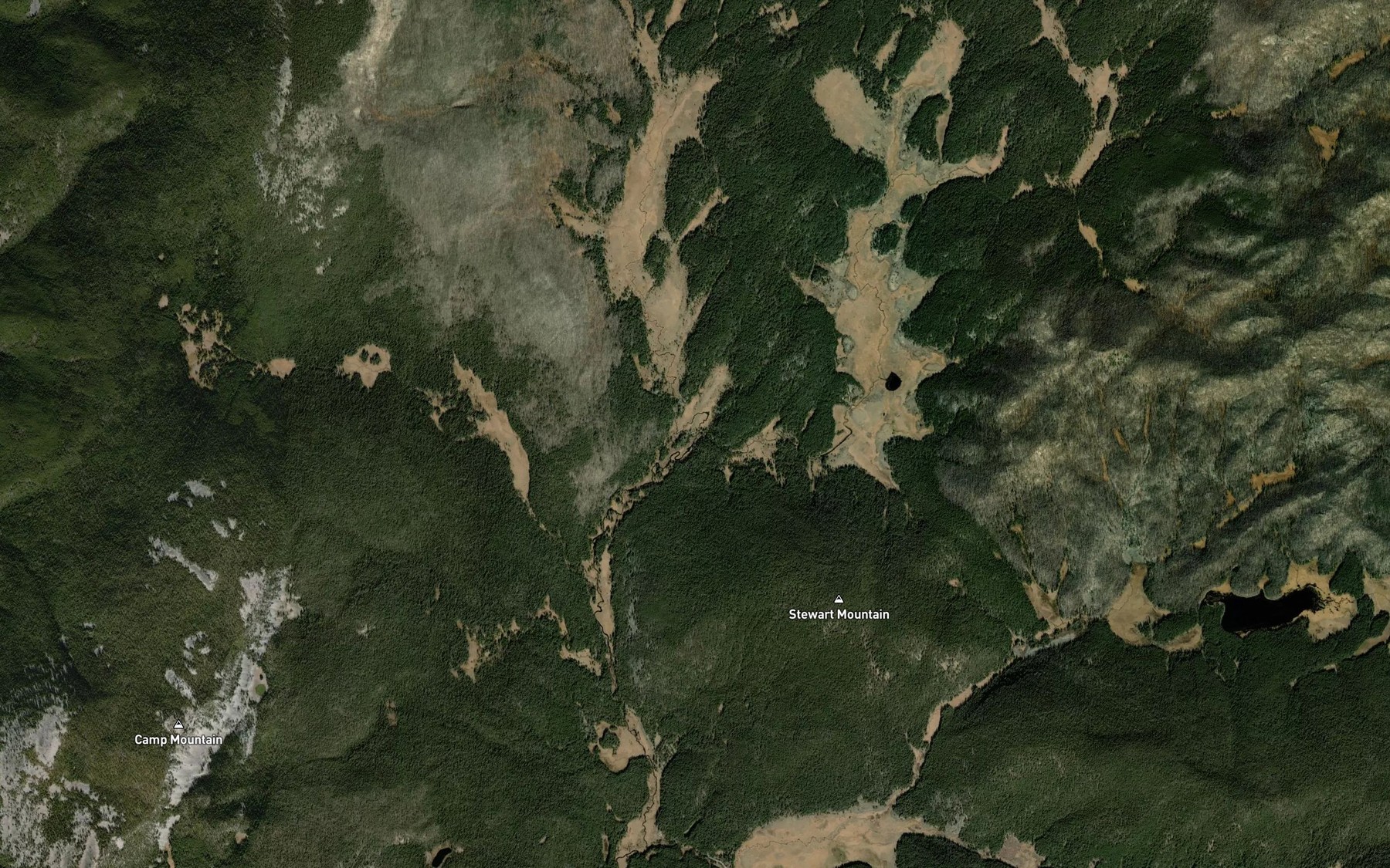 Satellite map of the West Fork Warm Springs Creek