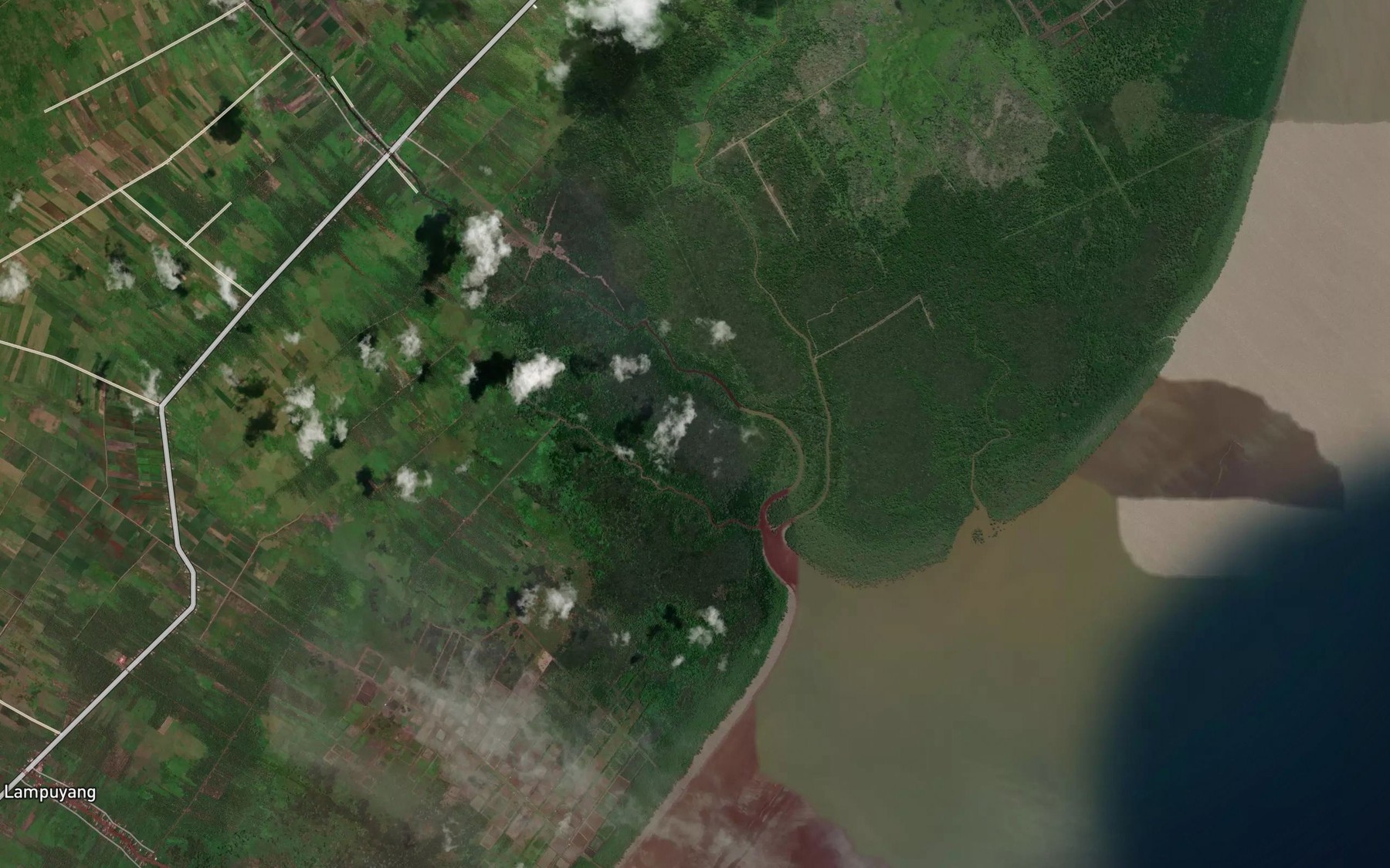 Satellite map of the Sungai Lempuyang