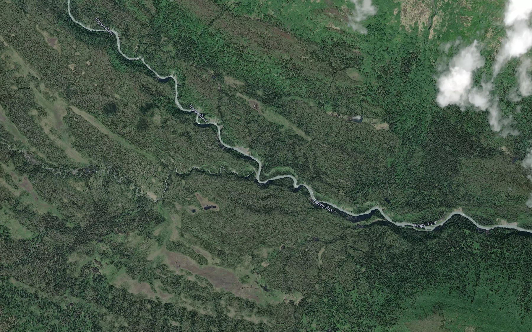 Satellite map of the Canyon Creek