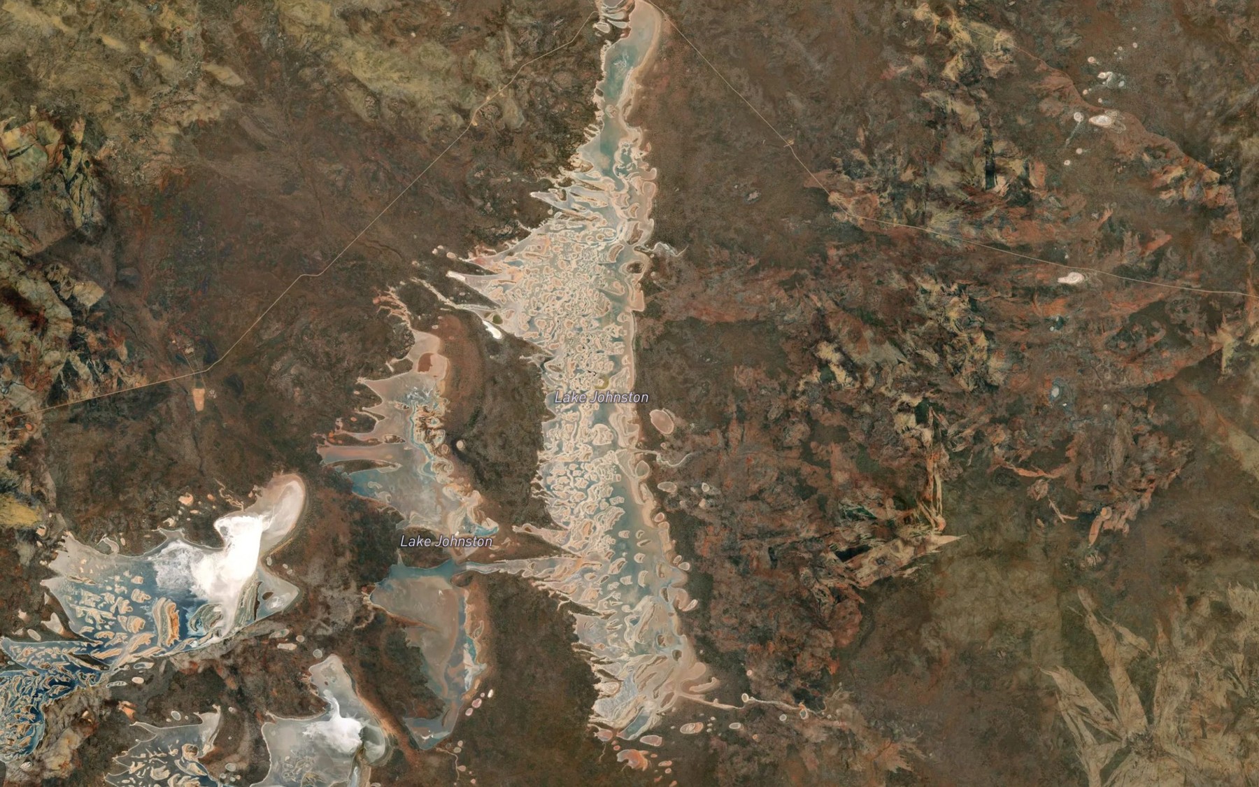 Satellite map of the Lake Johnston
