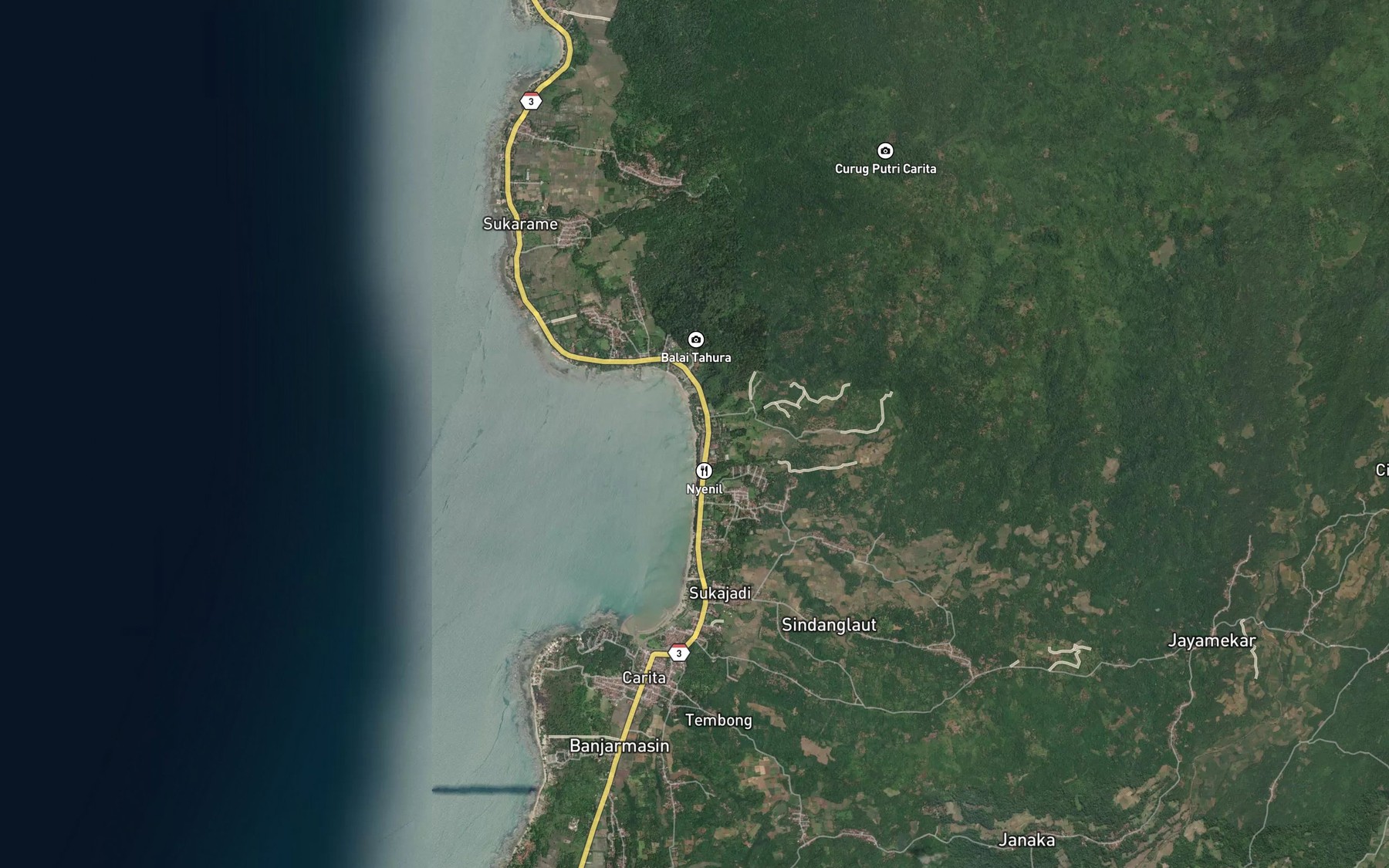 Satellite map of the Ci Leuweung