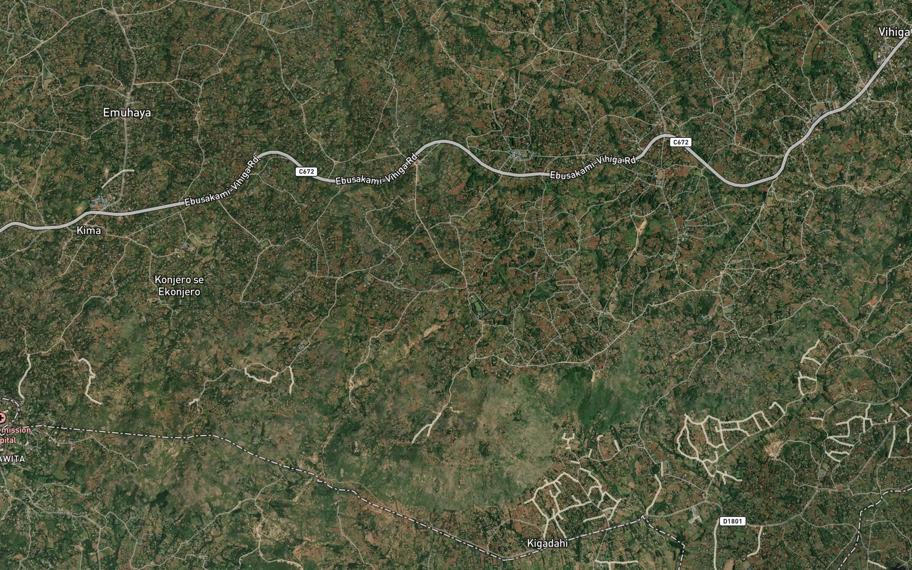 Satellite map of the Mukuyu