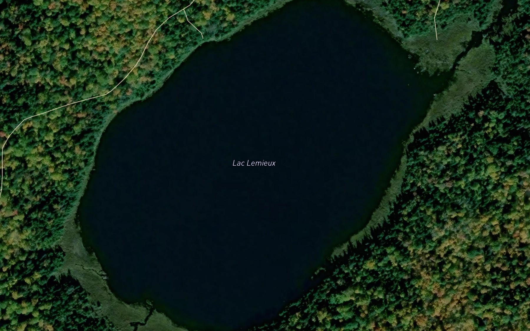 Satellite map of the Lac Lemieux