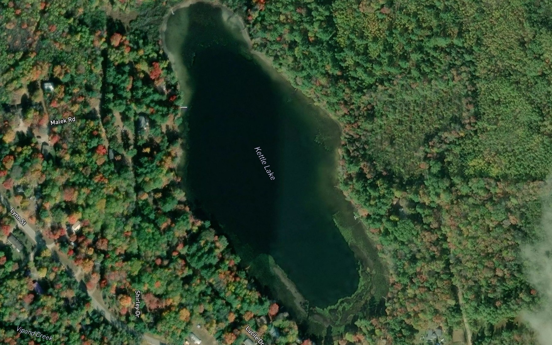 Satellite map of the Kettle Lake