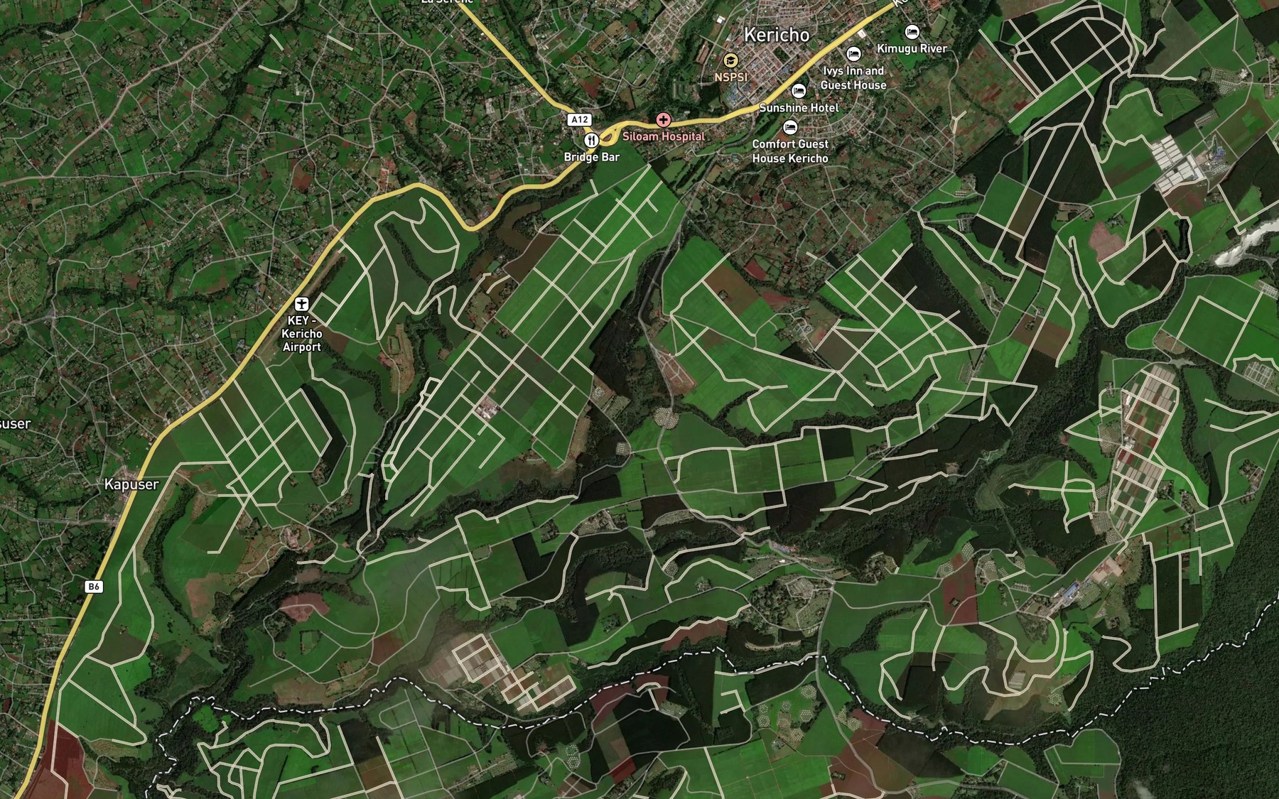 Satellite map of the Kibinges