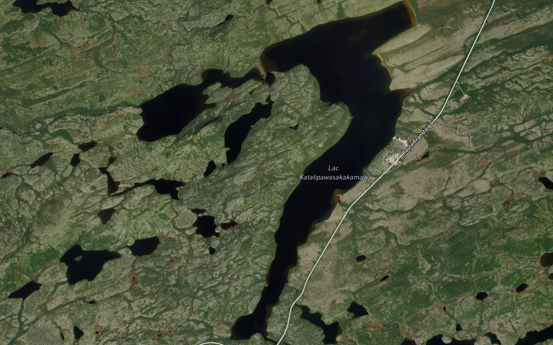 Satellite map of the Lac Katatipawasakakamaw
