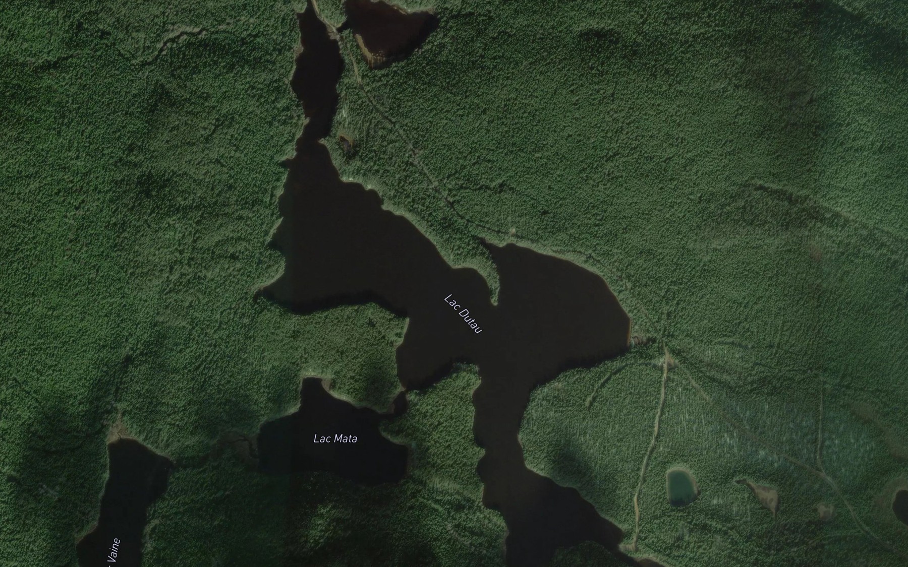 Satellite map of the Lac Dutau