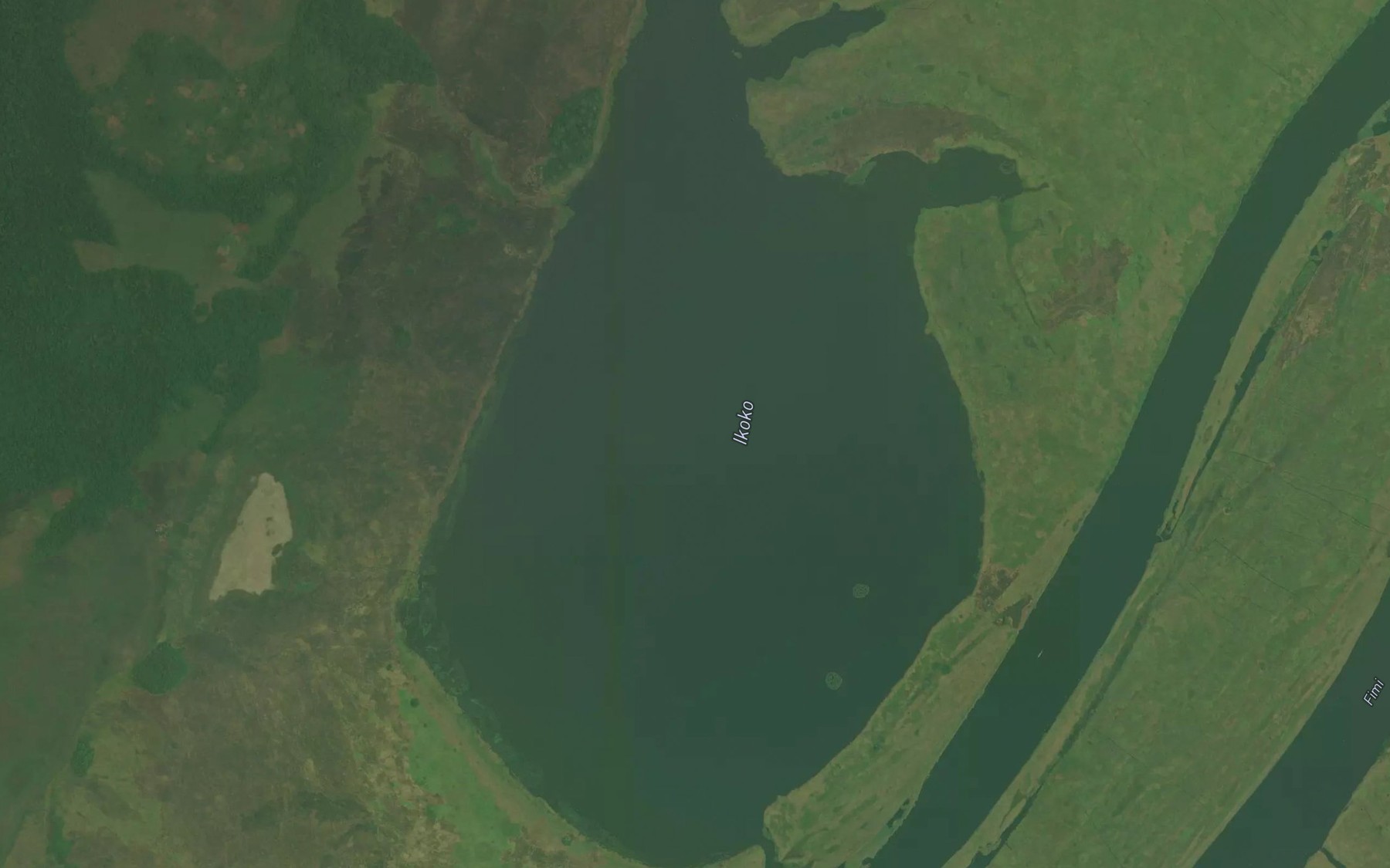 Satellite map of the Lac Ikoko