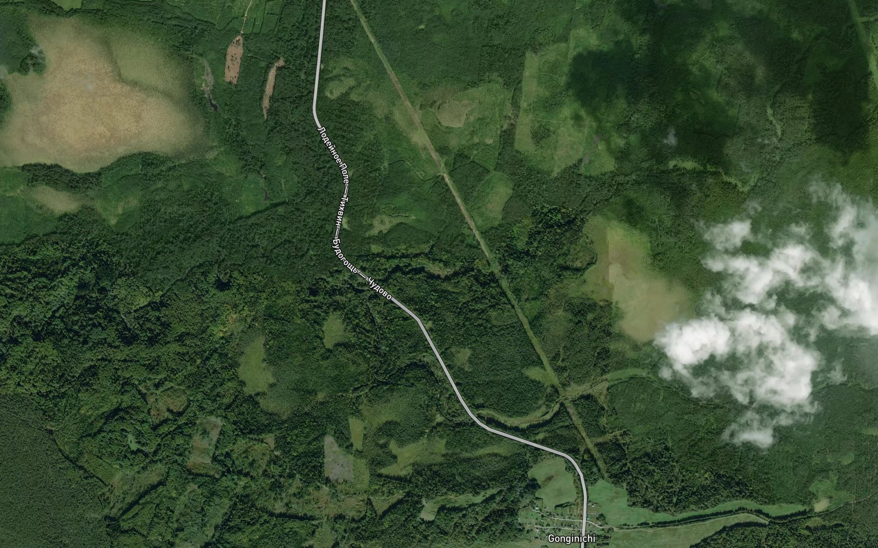 Satellite map of the Lubloga