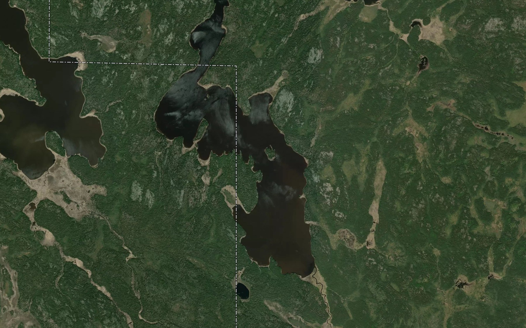 Satellite map of the Mansask Lake