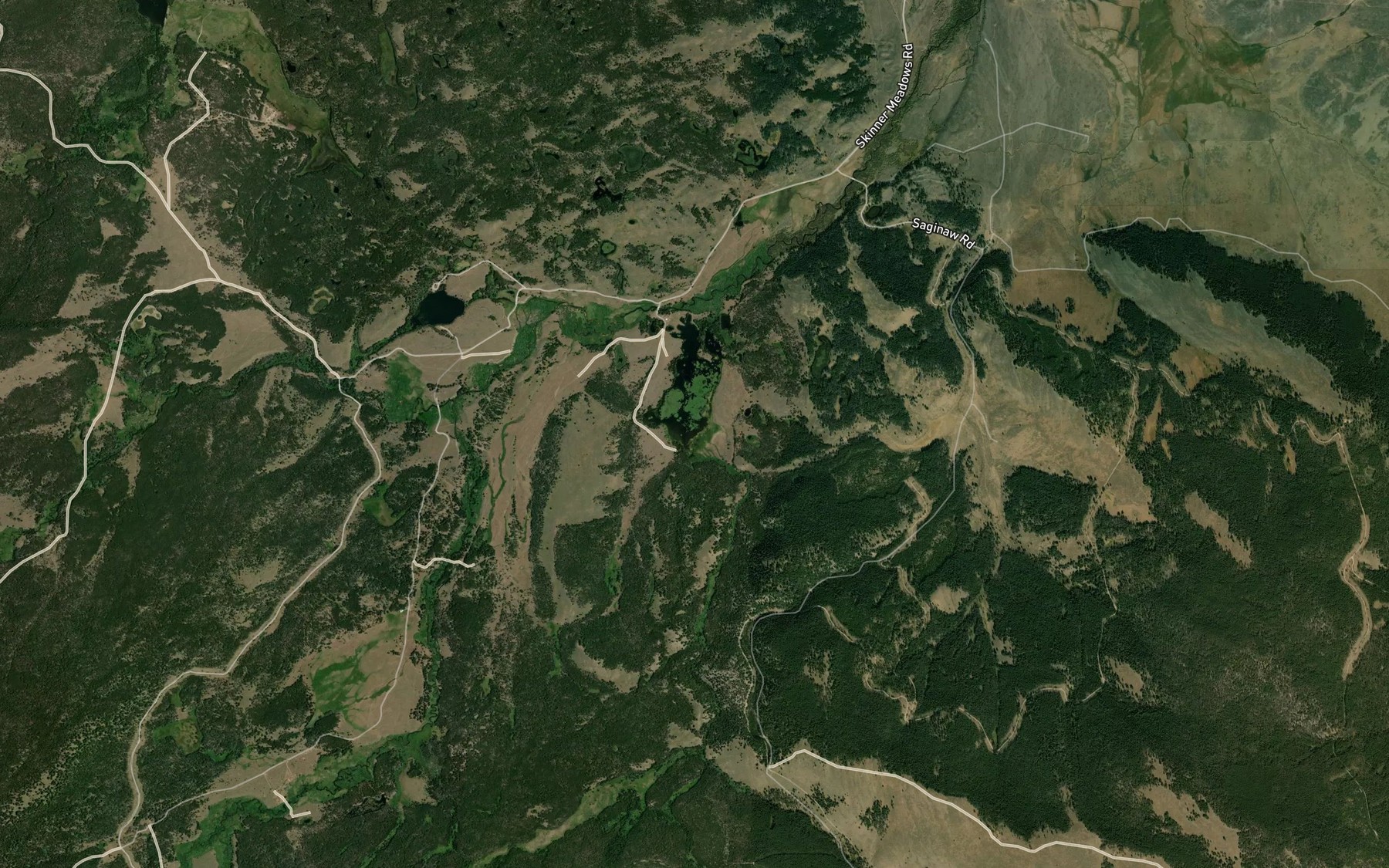 Satellite map of the Englebaugh Creek
