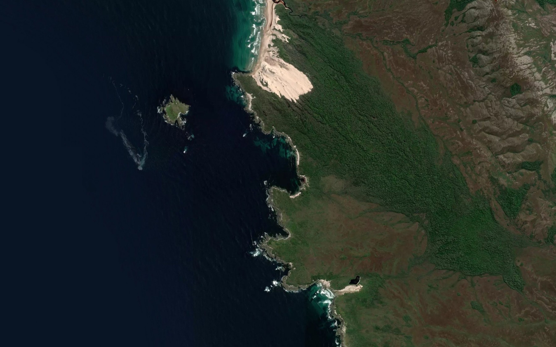 Satellite map of the Alfhild Bight