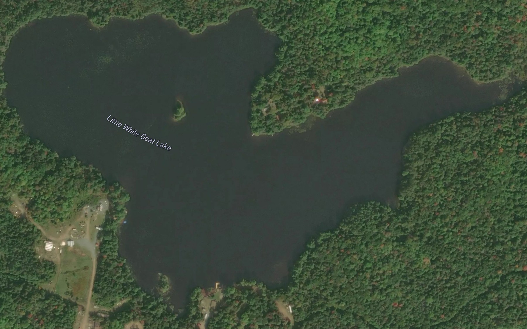 Satellite map of the Little White Goat Lake