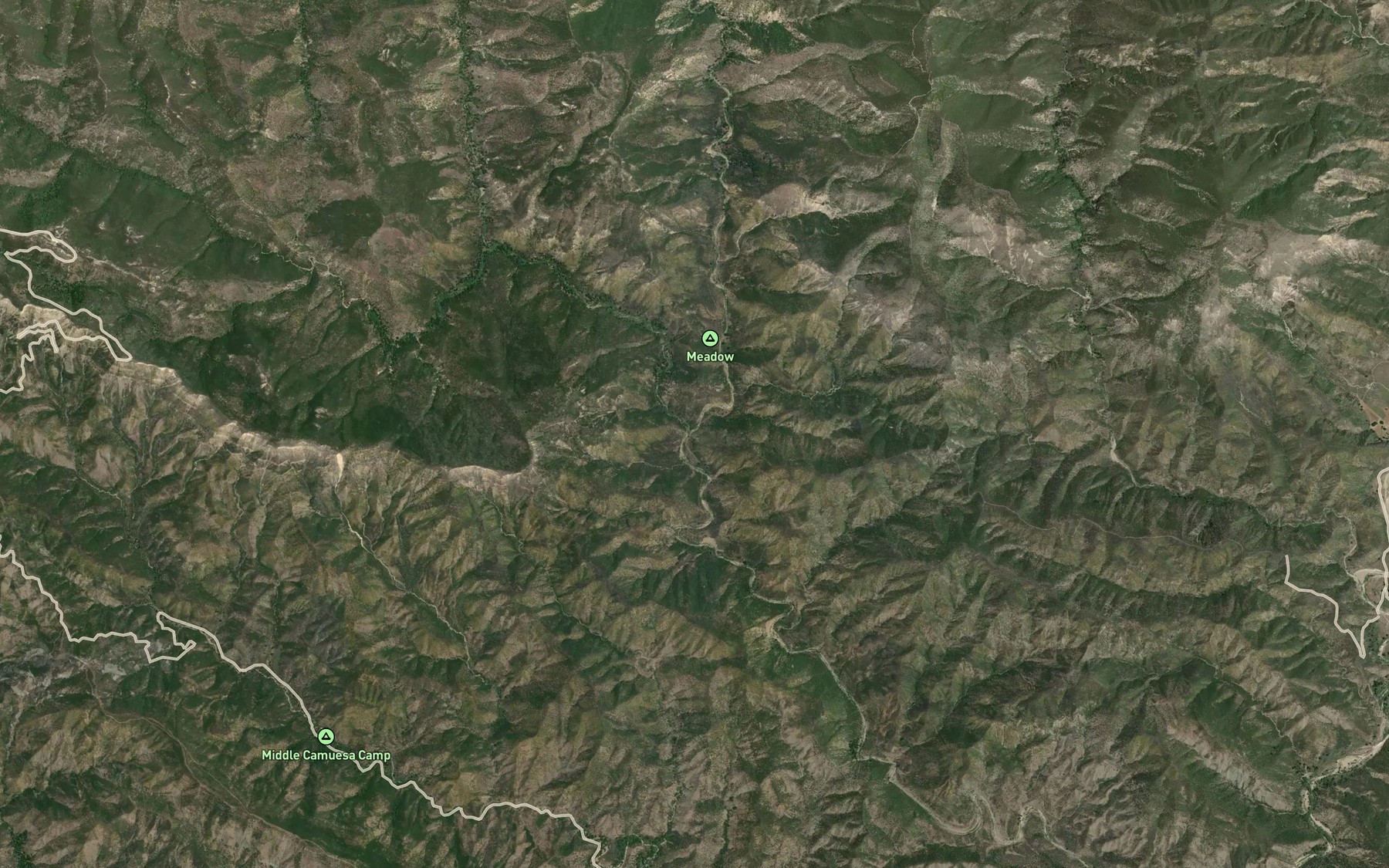 Satellite map of the Buckhorn Creek