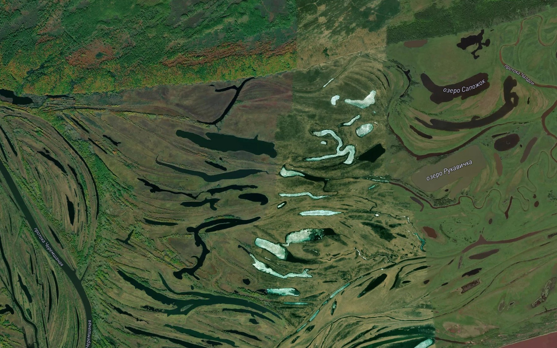 Satellite map of the Protoka Chaldon