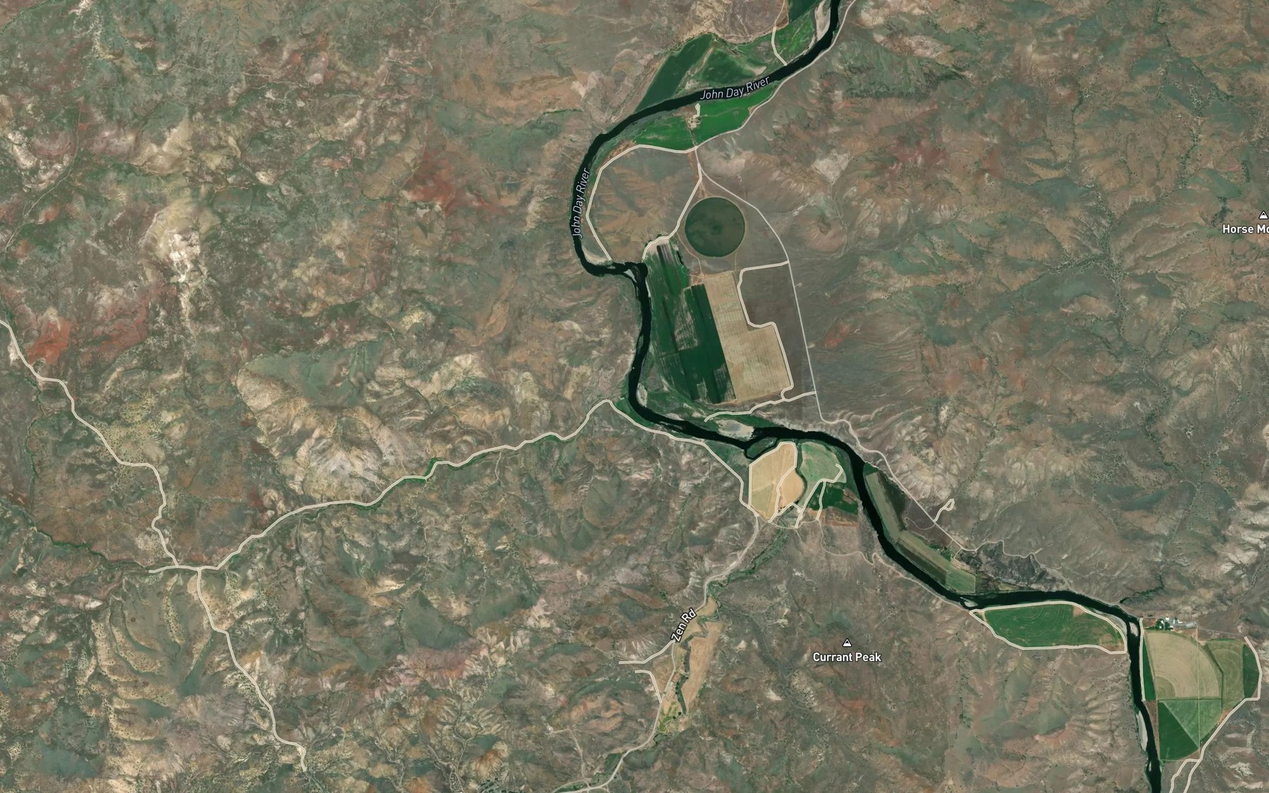 Satellite map of the Dry Creek