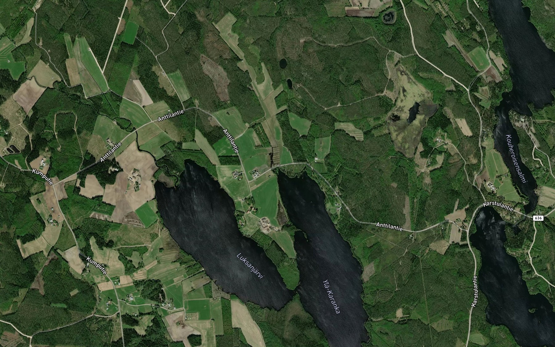 Satellite map of the Tuppipuro