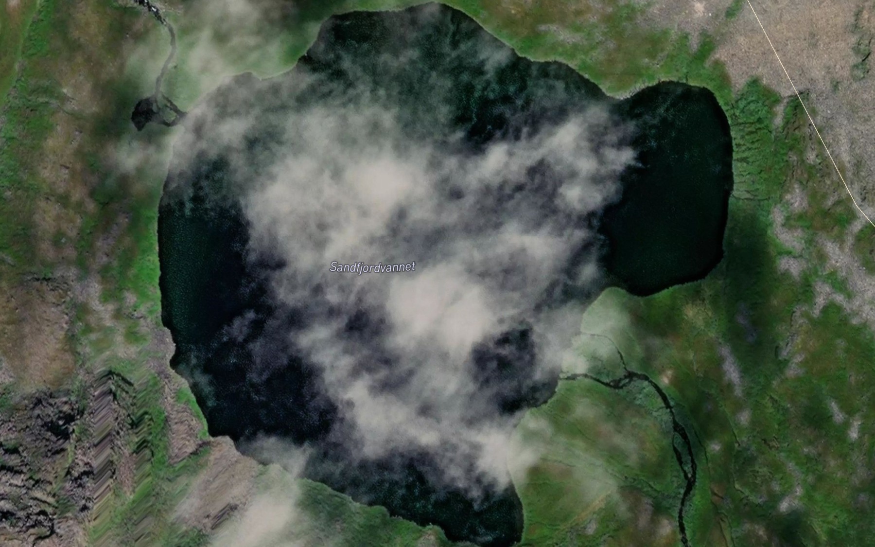 Satellite map of the Sandfjordvatnet