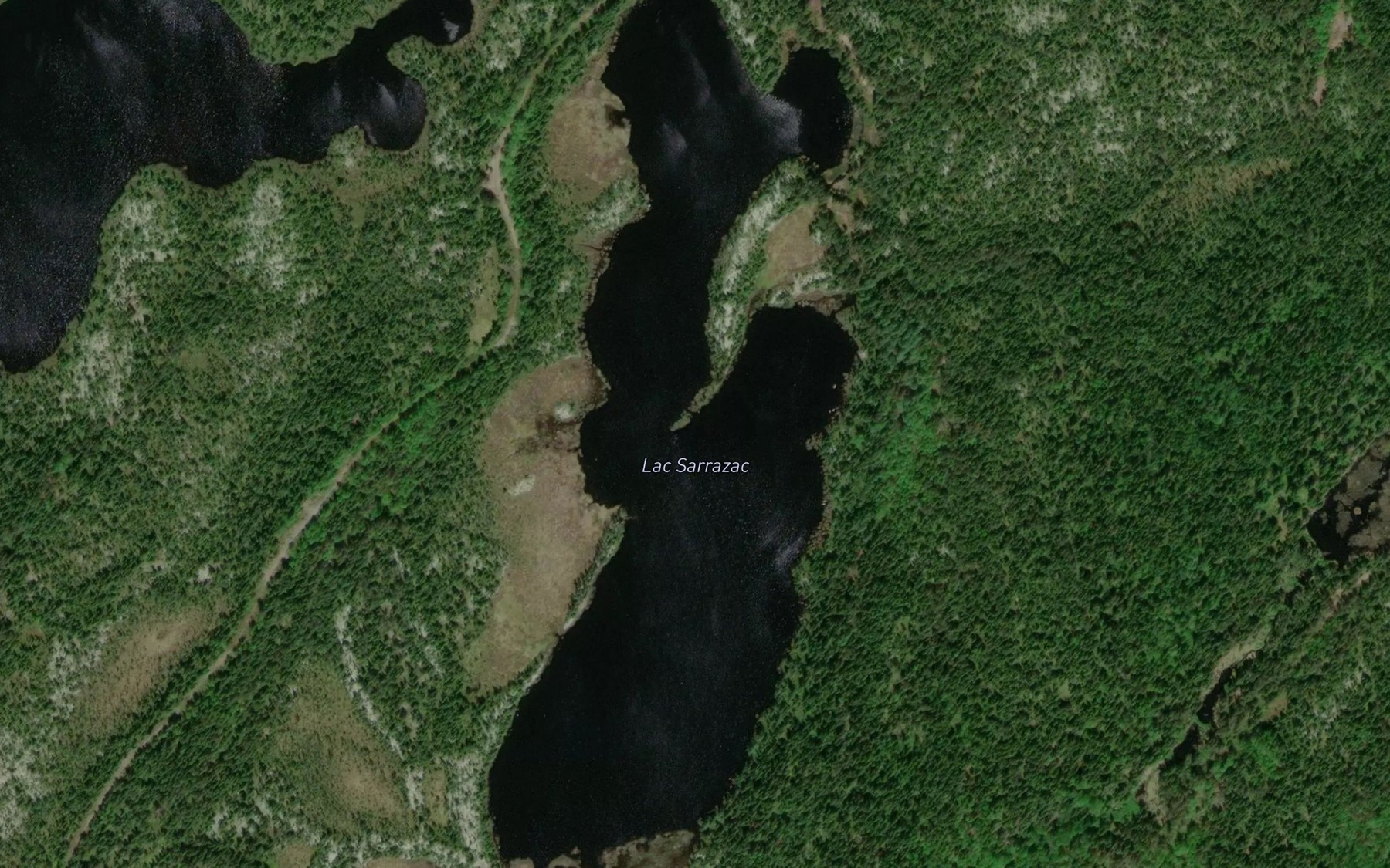 Satellite map of the Lac Sarrazac