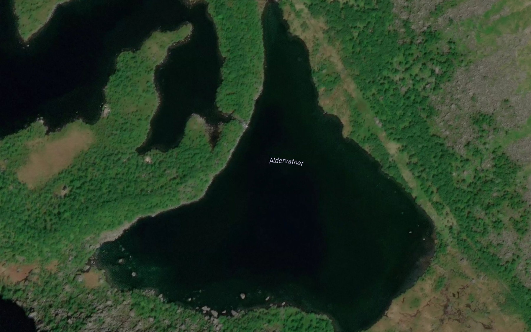 Satellite map of the Aldervatnet