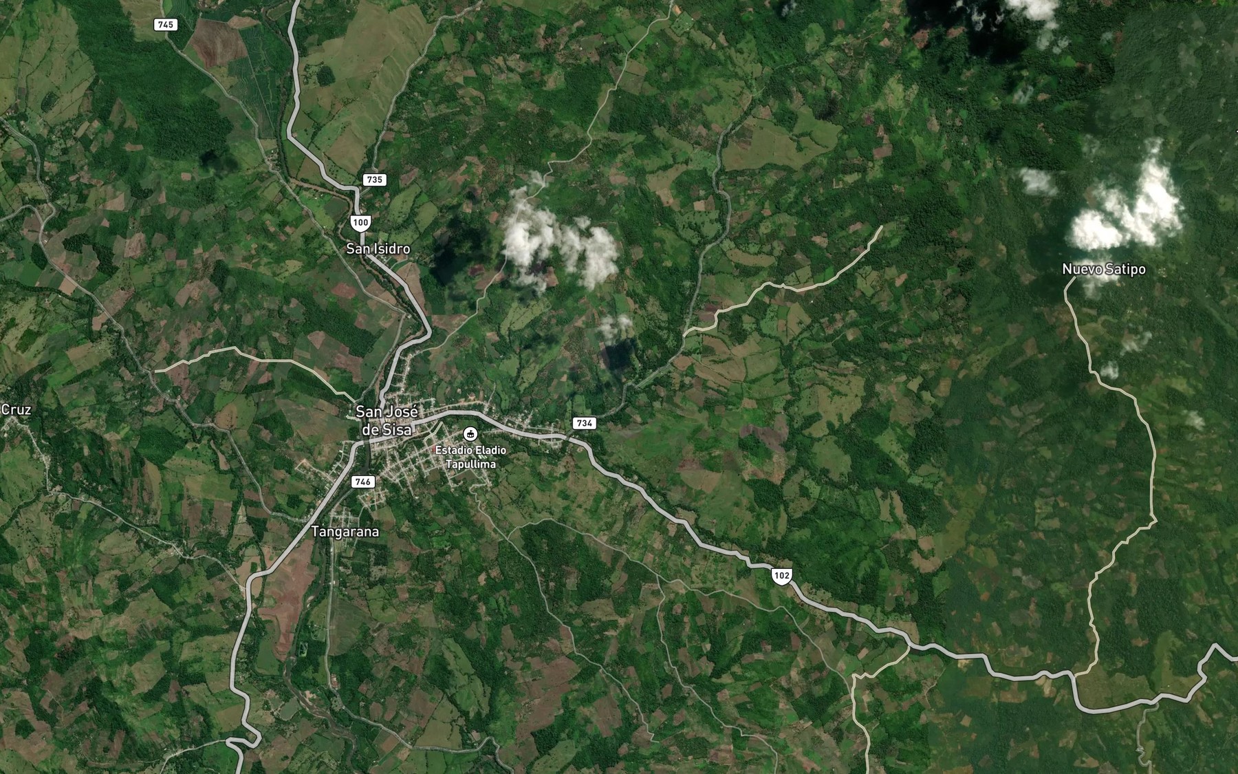Satellite map of the Quebrada Pishuaya