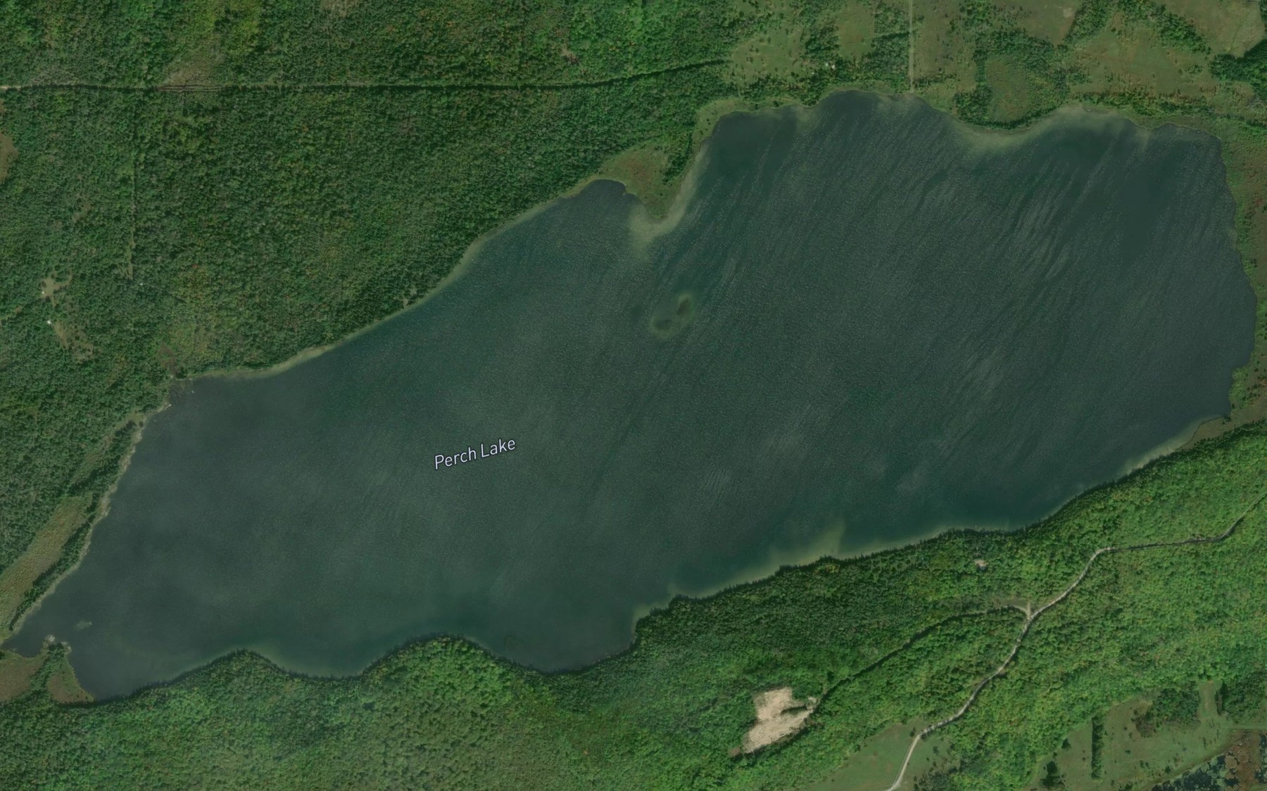 Satellite map of the Perch Lake