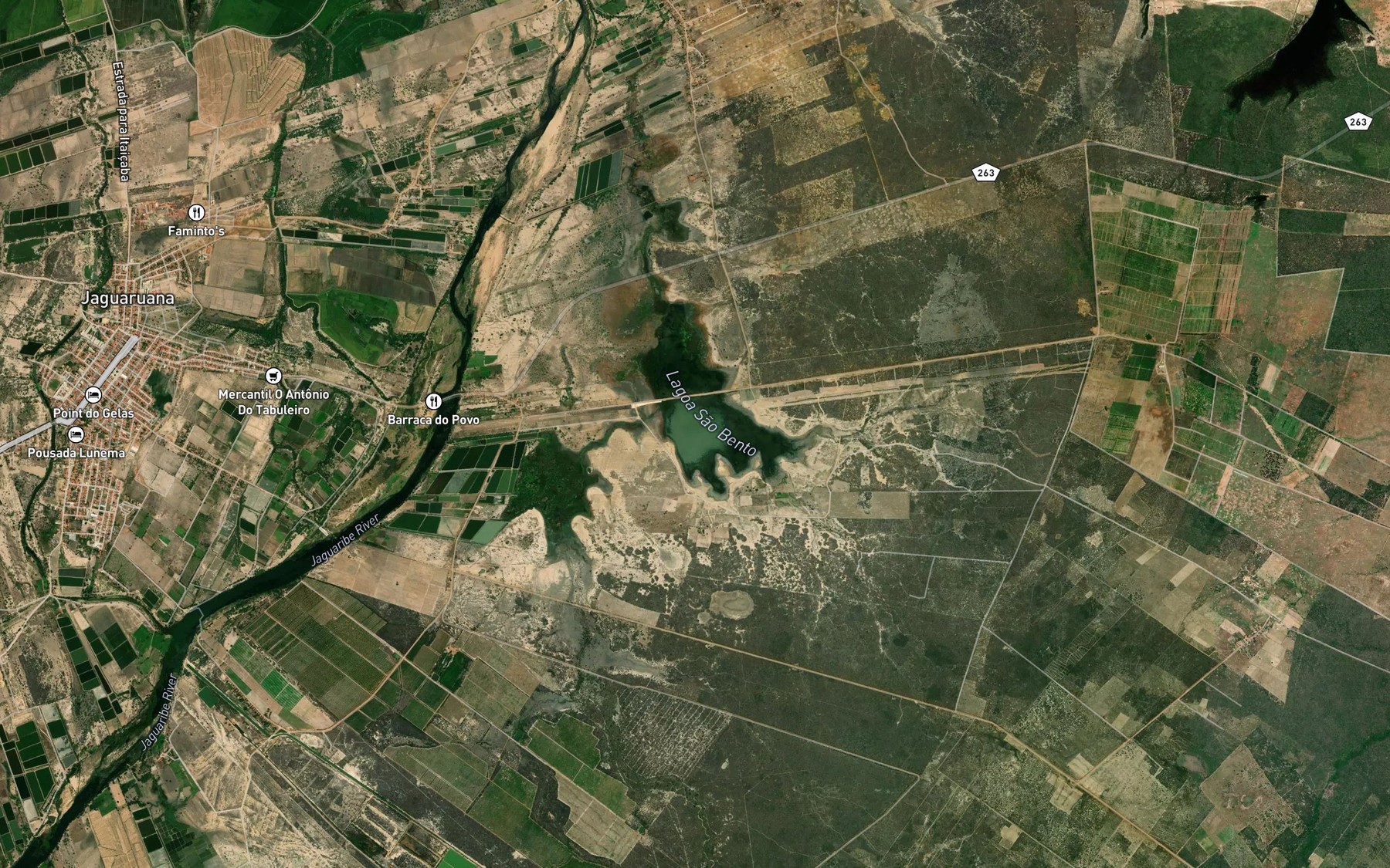 Satellite map of the Lagoa Sao Bento