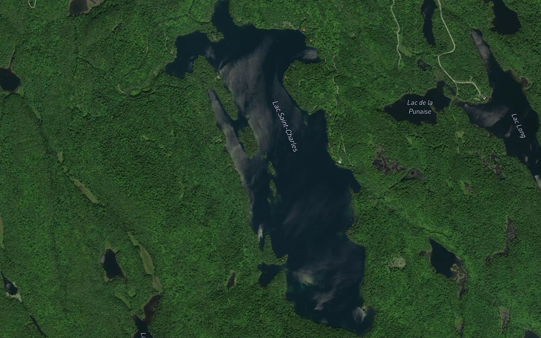 Satellite map of the Lac Saint-Charles