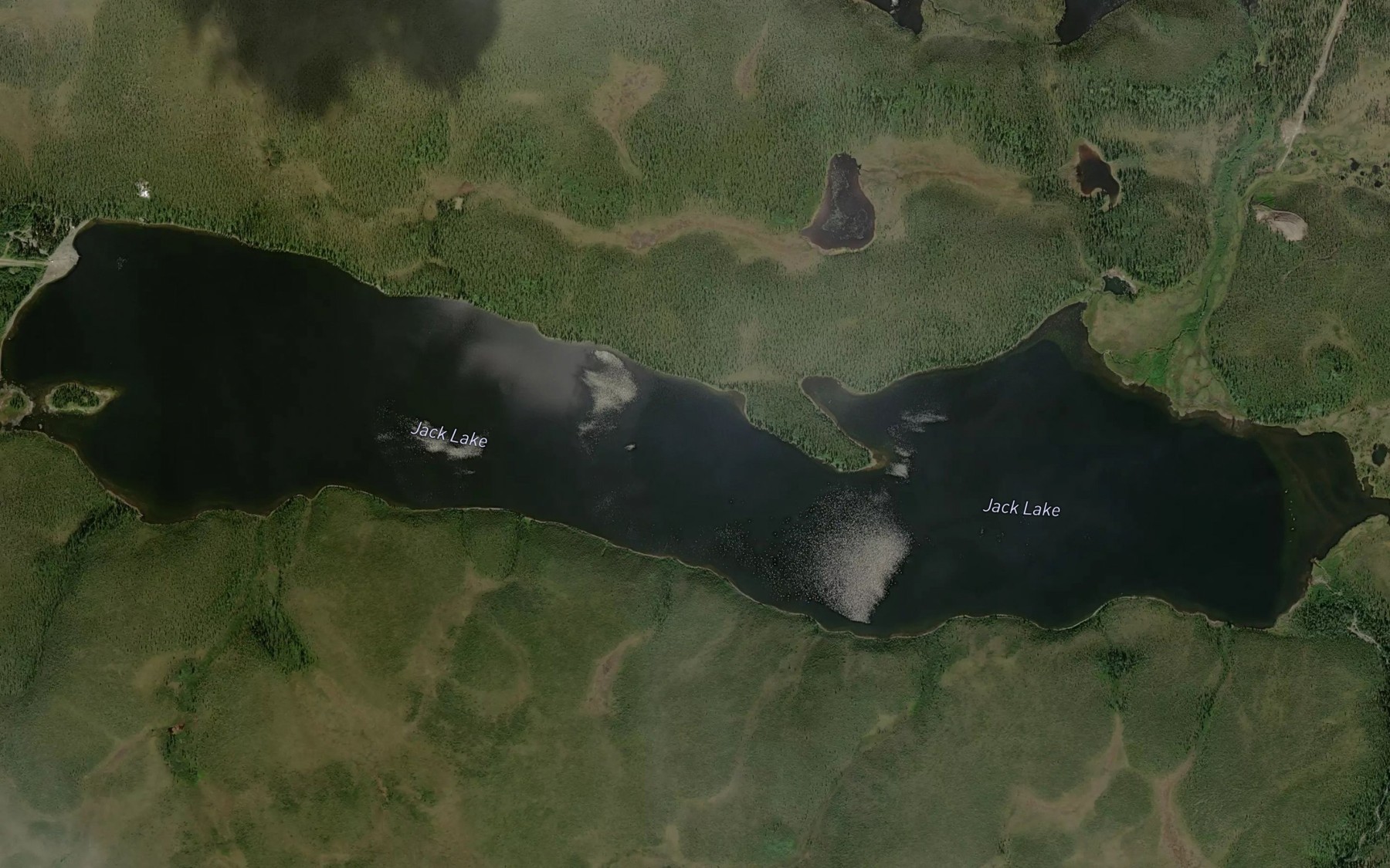 Satellite map of the Little Jack Creek