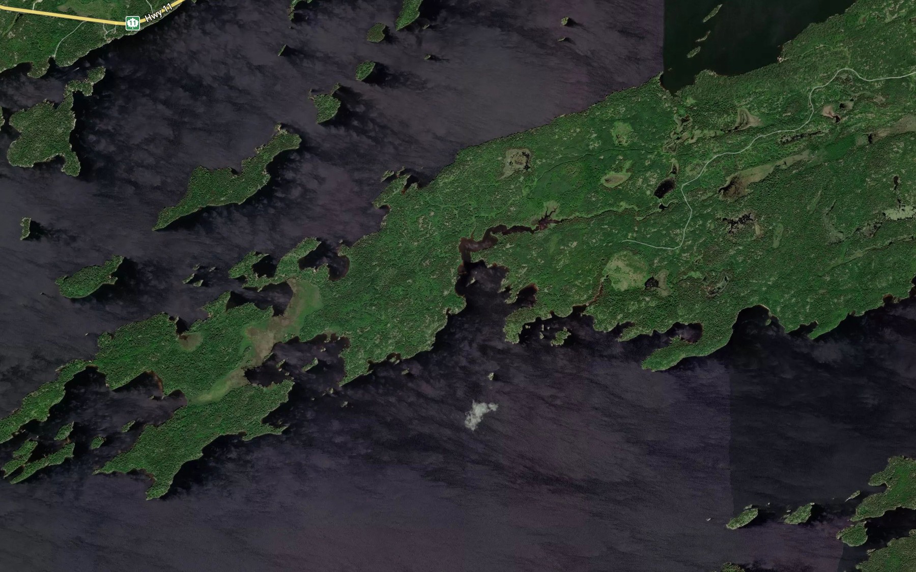 Satellite map of the Wind Bay