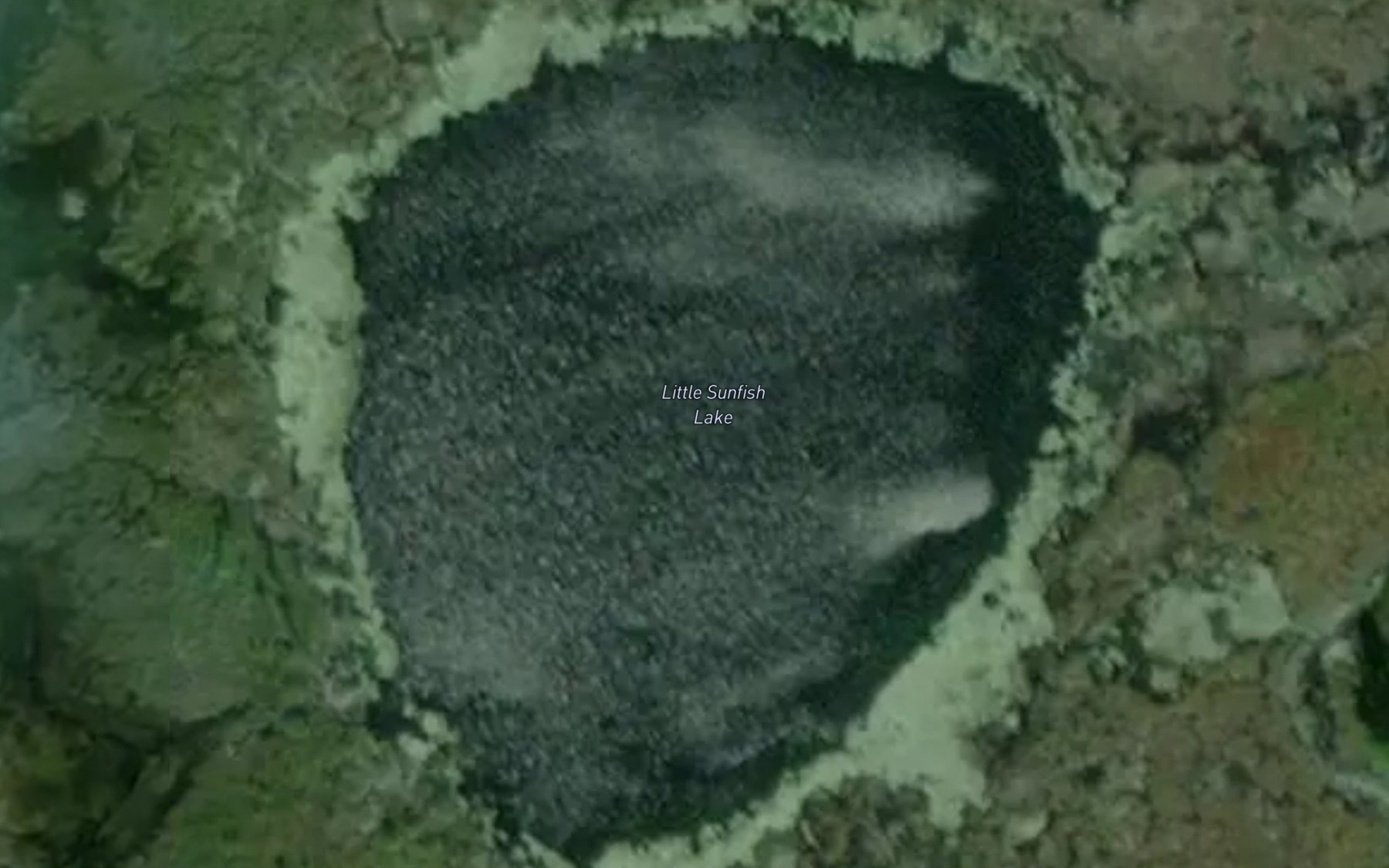 Satellite map of the Little Sunfish Lake