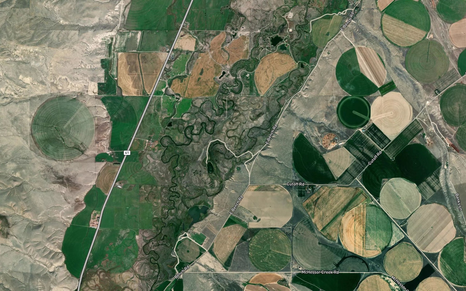 Satellite map of the Island Ditch