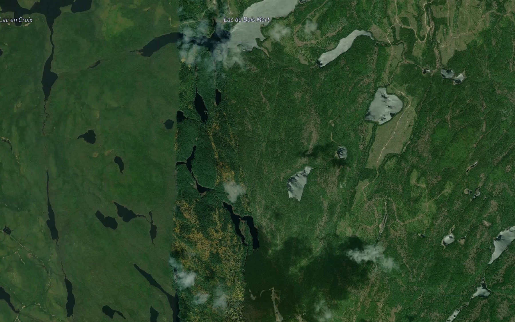 Satellite map of the Lac Campfire