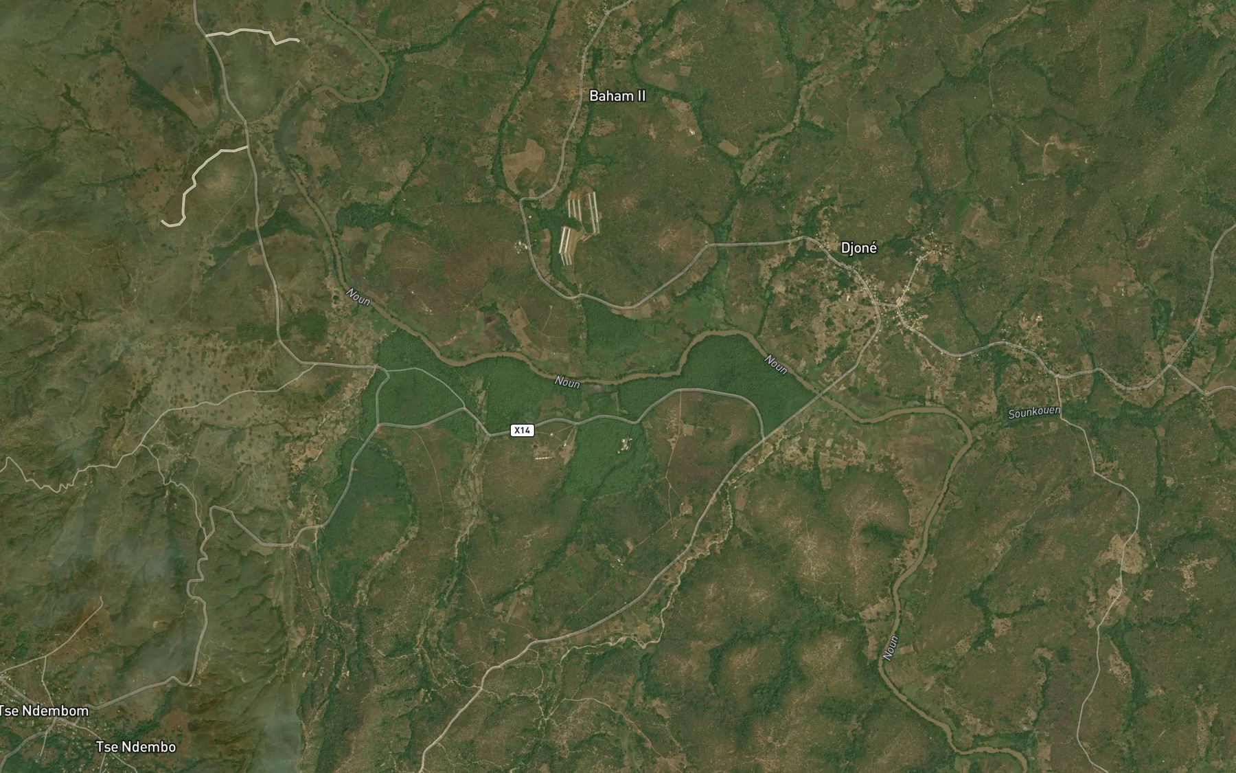 Satellite map of the Sonkouo
